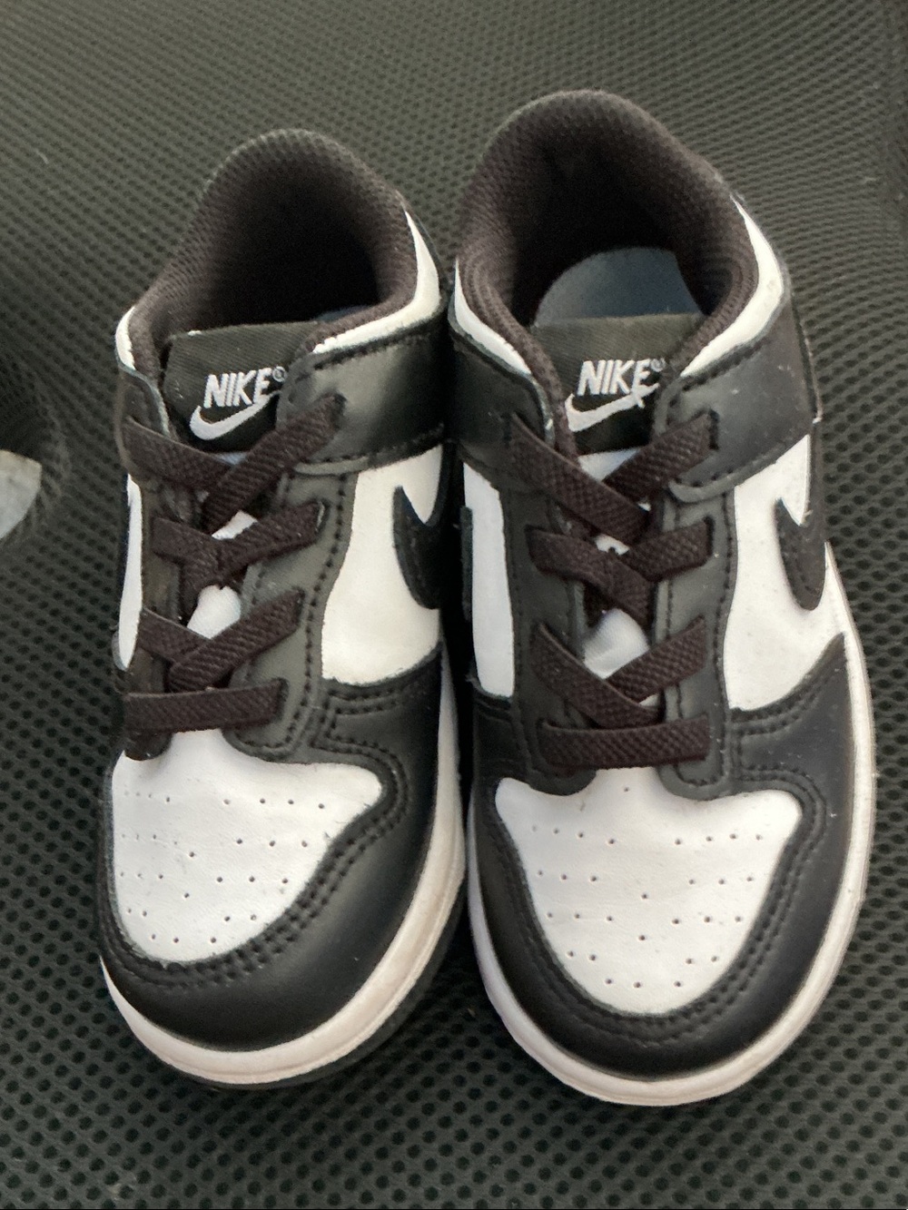Nike Kids Black and White Retro Skate-Inspired Sneakers